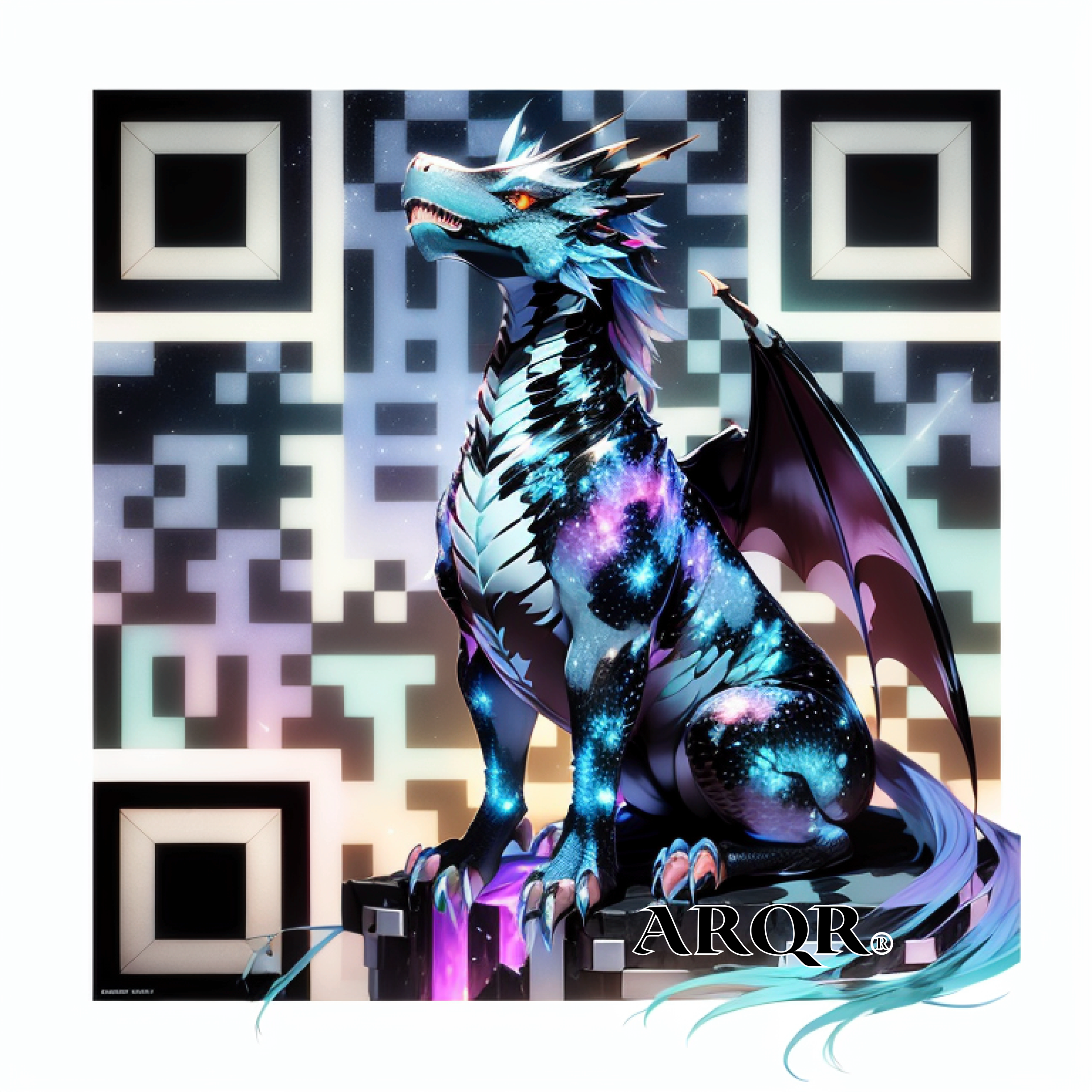 AIQR Code of a dragon for ARQR.com